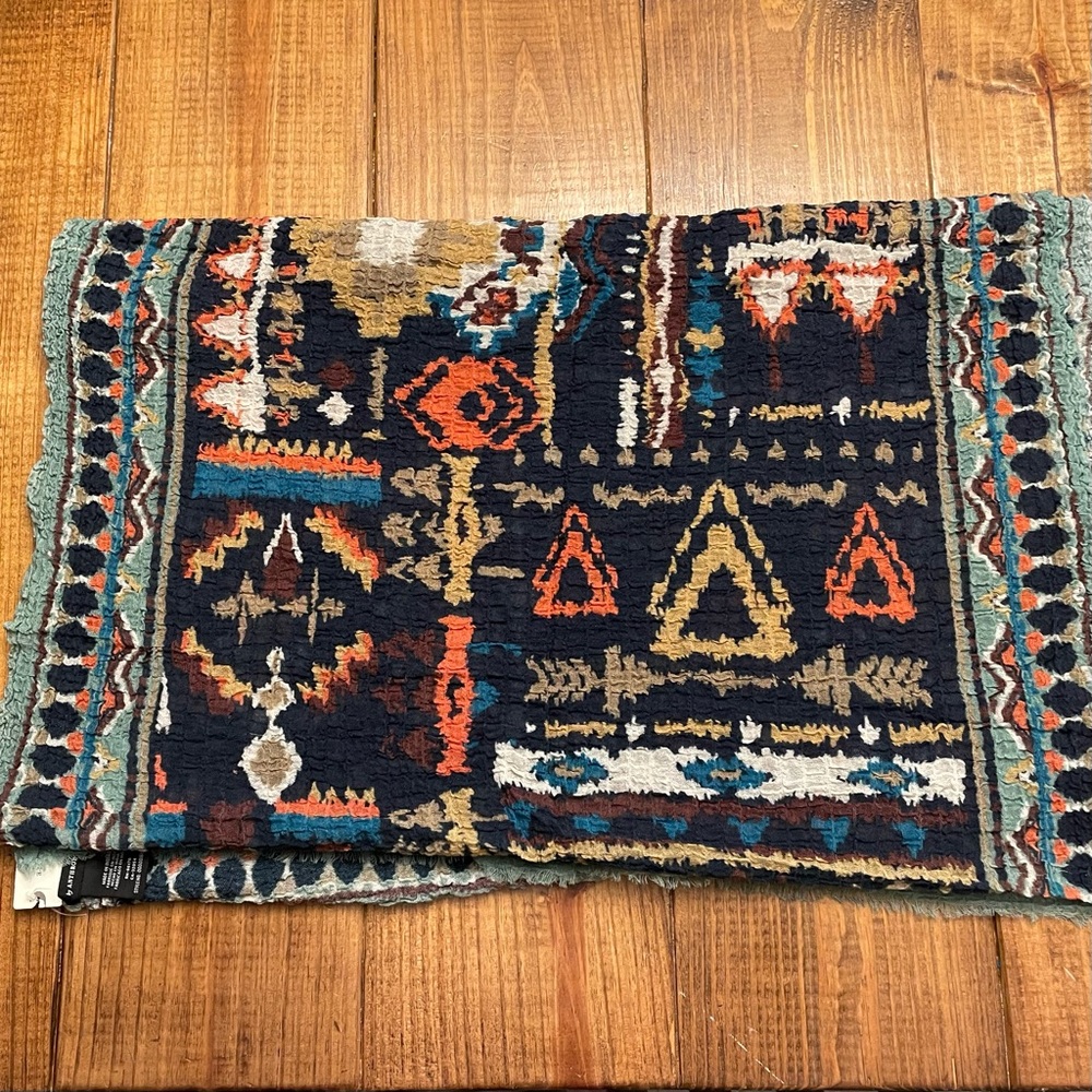 Anthropologie FOR FALL! Scarf/Wrap Soft Light Fall Colors! Multi Print - NWT